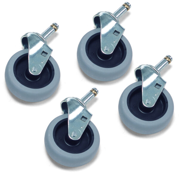 Ruote pivottanti 75 mm (4 pezzi), grigie