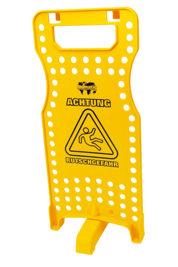 Warnhinweisschild, gelb (deutsch/französisch)