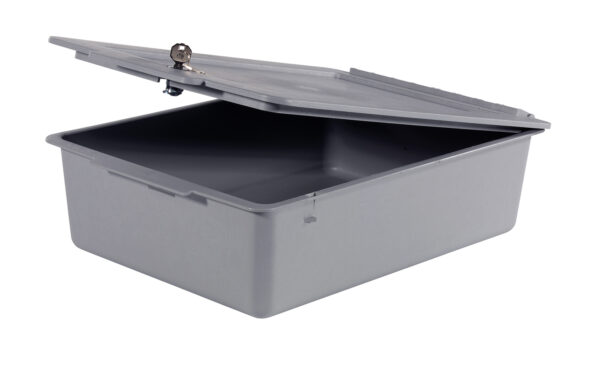Contenitore portaoggetti, profondità 120 mm con coperchio