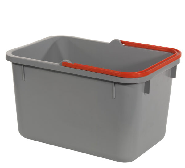 17-Liter Eimer, grau mit farbcodiertem Henkel