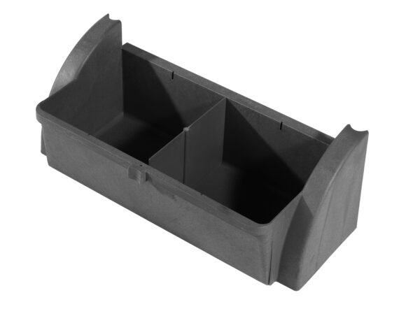 Ablageschale schmal mit Facheinteilung, schwarz